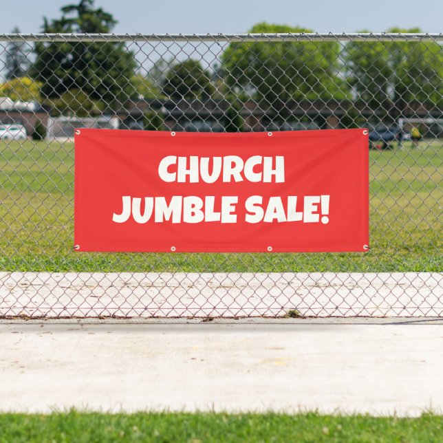 Banderoles Church Jumble Sale ! Bonnet lumineux (En situation)