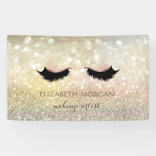 Banderoles Cils Faux Bokeh Élégant Moderne Chic Luxueux