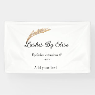 Banderoles cils par ajouter le nom des informations de contac