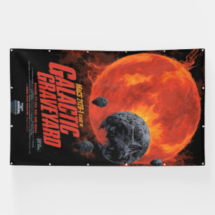 Banderoles Cimetière Spatial Crâne Halloween Galaxie d'Horreu