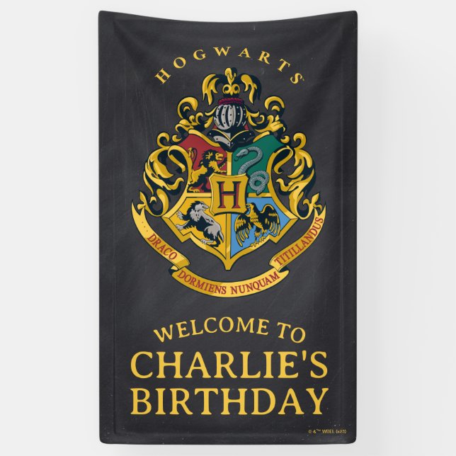 Banderoles Cimier de Poudlard Harry Potter Anniversaire (Vertical)