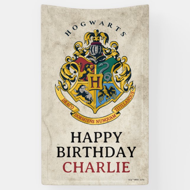 Banderoles Cimier de Poudlard Harry Potter Anniversaire (Vertical)