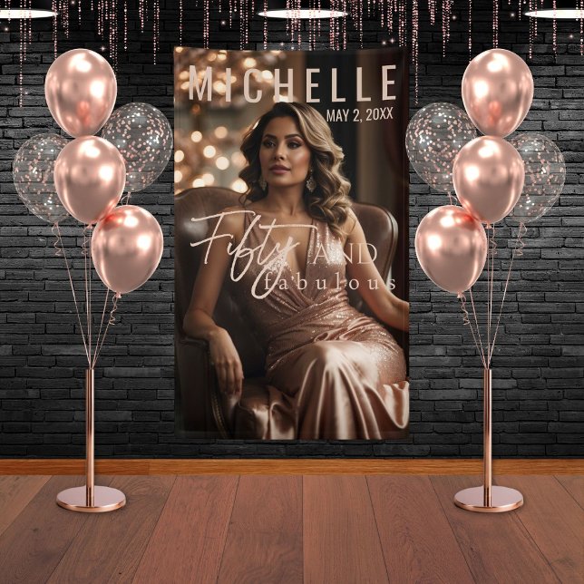 Banderoles Cinquante ans et Fabuleuse Fête d'anniversaire Gla (Créateur téléchargé)