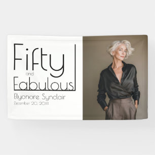 Banderoles Cinquante ans et Fabuleux Photo d'anniversaire 50 