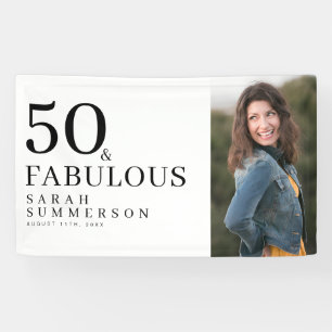 Banderoles Cinquante ans et Fabuleux Photo d'anniversaire 50