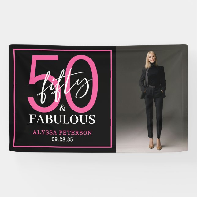 Banderoles Cinquante & Fantastique Script 50e Anniversaire Ph (Horizontal)