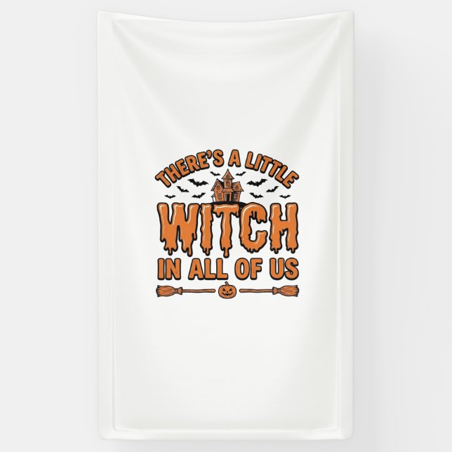 Banderoles Citation de sorcière d'Halloween Design vectoriel  (Vertical)