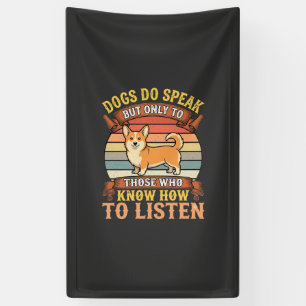 Banderoles Citation Vintage sur les chiens Corgi qui parlent