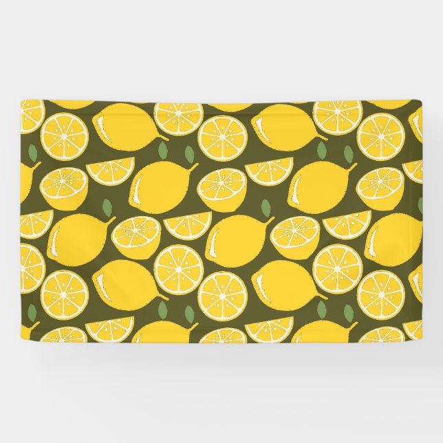 Banderoles Citron Jaune Moderne Amusant mignon (Horizontal)