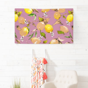 Banderoles citrons aquarelle 25