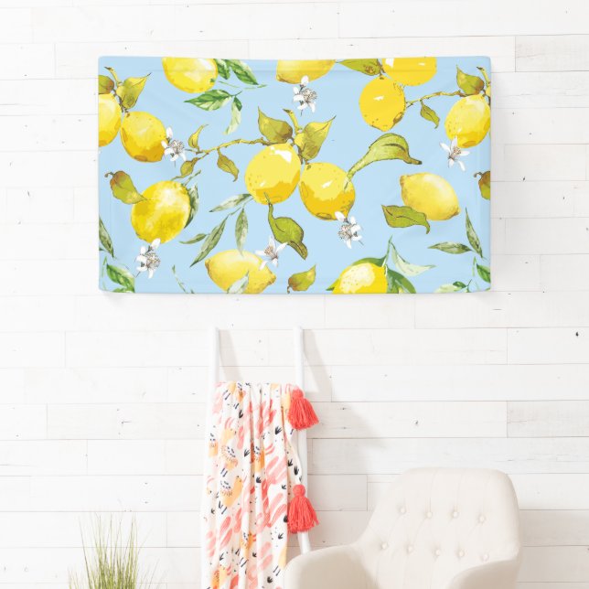 Banderoles citrons aquarelle 4 (En situation)