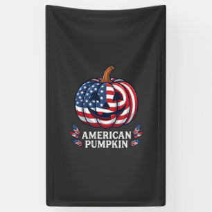 Banderoles Citrouille Américaine Halloween Drapeau Usa Étoile