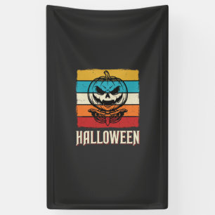 Banderoles Citrouille Crâne Halloween Rétro Vintage