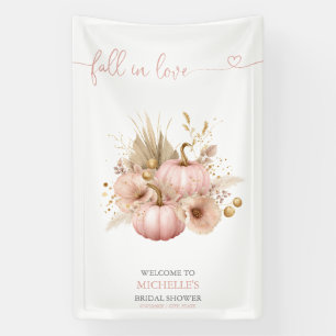 Banderoles Citrouille de la chute dans Love Pink Boho Affiche