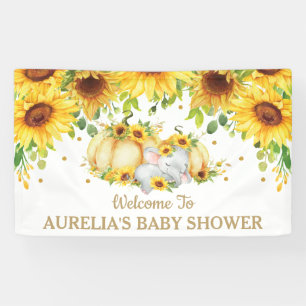 Banderoles Citrouille de tournesol Eléphant Douche de bienven