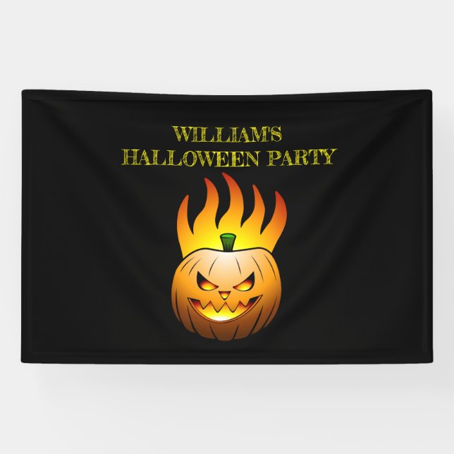 Banderoles Citrouille d'Halloween Cozy Jack o'lantern (Horizontal)