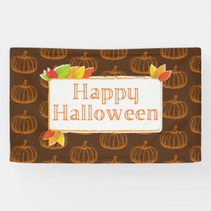 Banderoles Citrouille d'Halloween esquissée