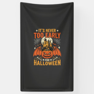 Banderoles Citrouille d'Halloween Jamais Trop Tôt Château Gra