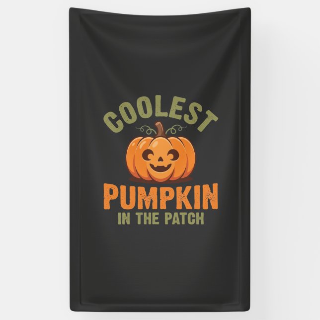 Banderoles Citrouille la plus cool du patch Design Halloween (Vertical)