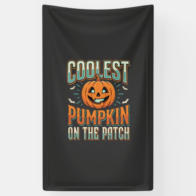 Banderoles Citrouille la plus cool du patch Design Halloween_ (Vertical)