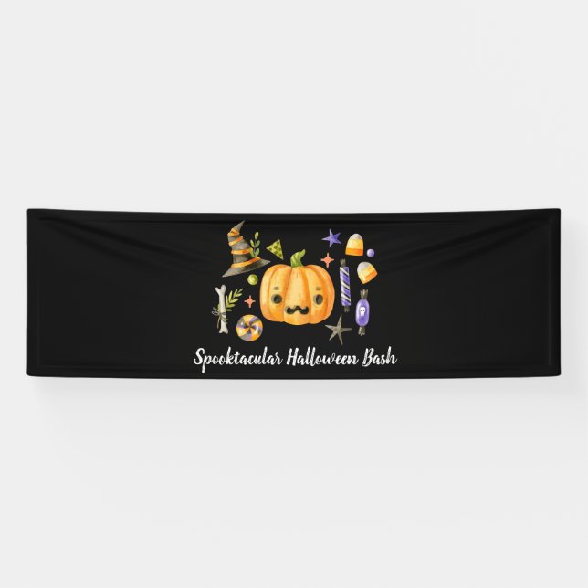 Banderoles Citrouille Spooktacular Halloween Bash Party Black (Horizontal)