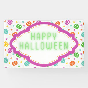 Banderoles Citrouilles Multicolores Motif Halloween