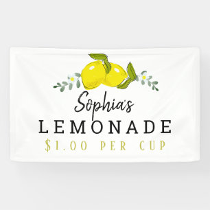 Banderoles Citrus citron Floral Lemonade Stand Kids Blanc