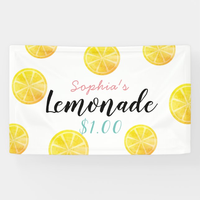 Banderoles Citrus Citrus Motif Lemonade Stand Enfants (Horizontal)