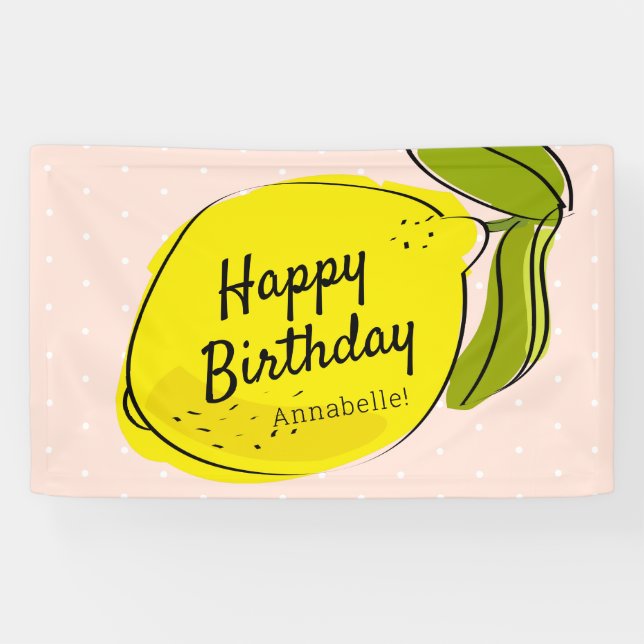 Banderoles Citrus Citrus rose Anniversaire (Horizontal)