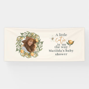Banderoles Citrus, orange + fleur petit baby shower