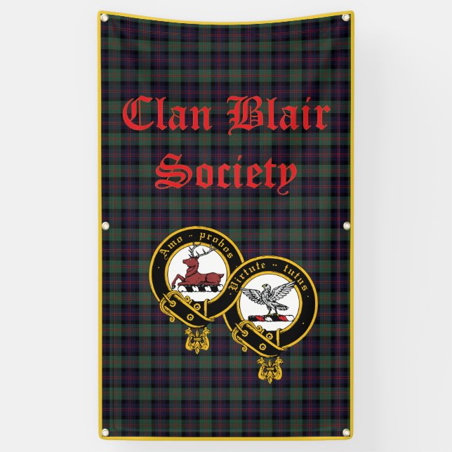Banderoles Clan Blair Banner Tartan Arrière - plan vertical (Vertical)