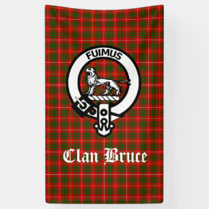 Banderoles Clan Bruce Crest Badge & Tartan Custom