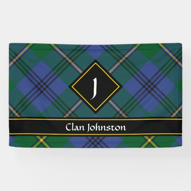 Banderoles Clan Johnston Tartan Banner (Horizontal)