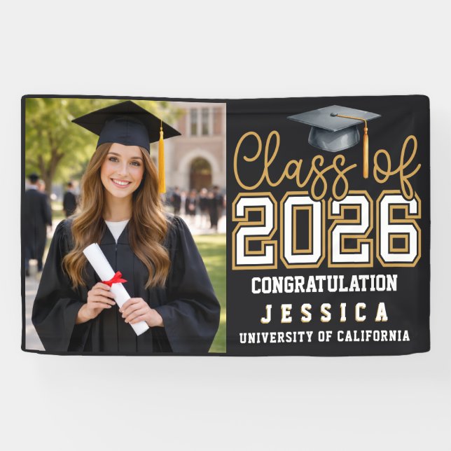 Banderoles Class of 2025 Graduation Personalized  (Horizontal)