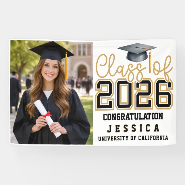 Banderoles Class of 2025 Graduation Personalized  (Horizontal)