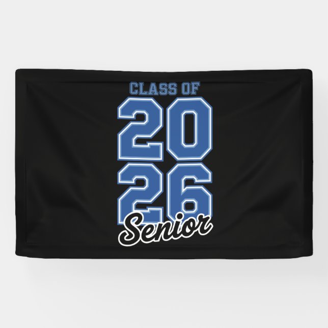 Banderoles Class Of 2026 Senior Blue Graduation Graduate (Horizontal)