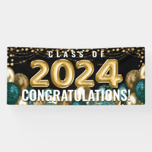 Banderoles Classe de Ballons de Parties scintillant d'or 2024
