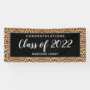 Banderoles Classe de graduation de 2022 Leopard Personnalisé