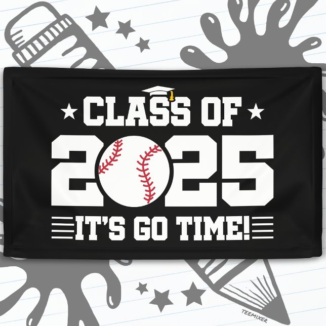 Banderoles Classe de Graduation du joueur de baseball de 2025 (Créateur téléchargé)