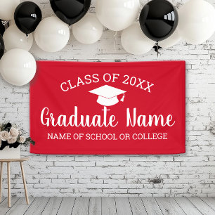 Banderoles Classe Grad Graduate Graduate Graduate Script roug