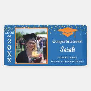 Banderoles Classe Photo Orange & Blue Graduation De 2025