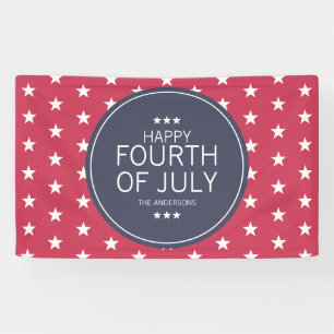 Banderoles Classic Red Stars Quart juillet Fête de l'Indépend