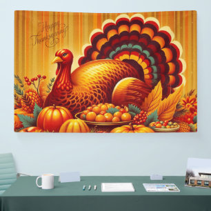 Banderoles classique/vintage Thanksgiving Turquie