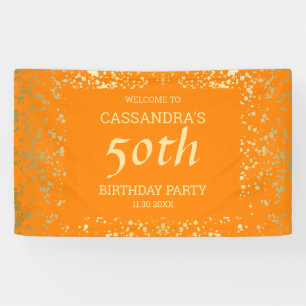 Banderoles Classy Egypt Gold arrose Orange Anniversaire