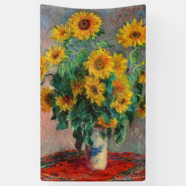 Banderoles Claude Monet - Bouquet de tournesols (Vertical)