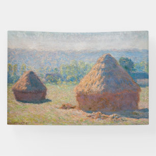 Banderoles Claude Monet - Haystacks, fin de l'été