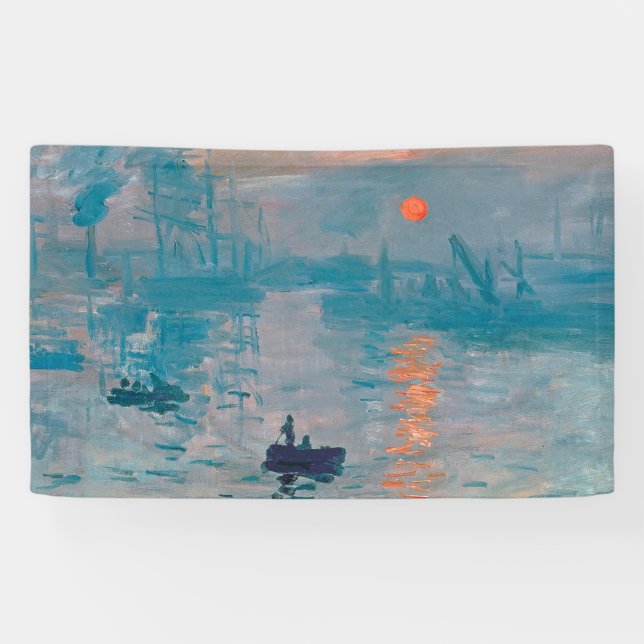 Banderoles Claude Monet Impression Soleil Levant Français (Horizontal)