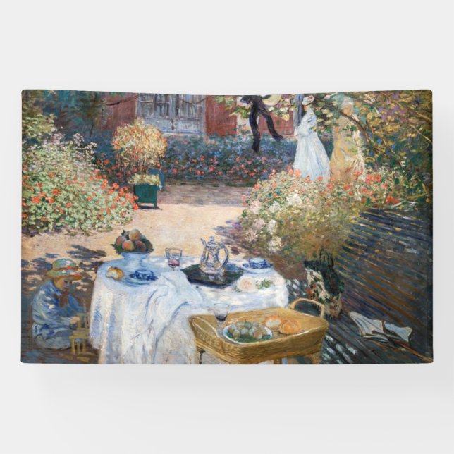 Banderoles Claude Monet - Le déjeuner, panneau décoratif (Horizontal)