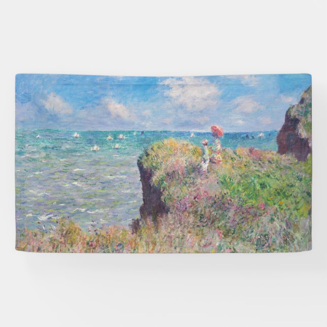 Banderoles Claude Monet - Promenade Cliff à Pourville (Horizontal)