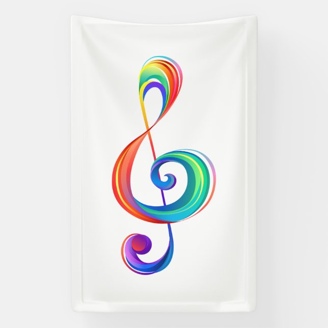 Banderoles Clé arc-en-ciel (Verticale)